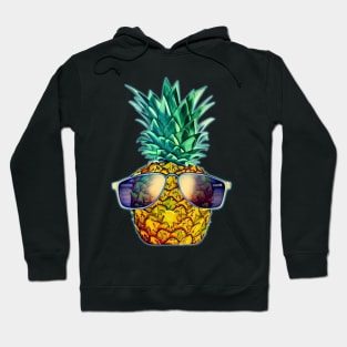 Hawaiian Pineapple with Sunglasses Aloha Beach Hoodie